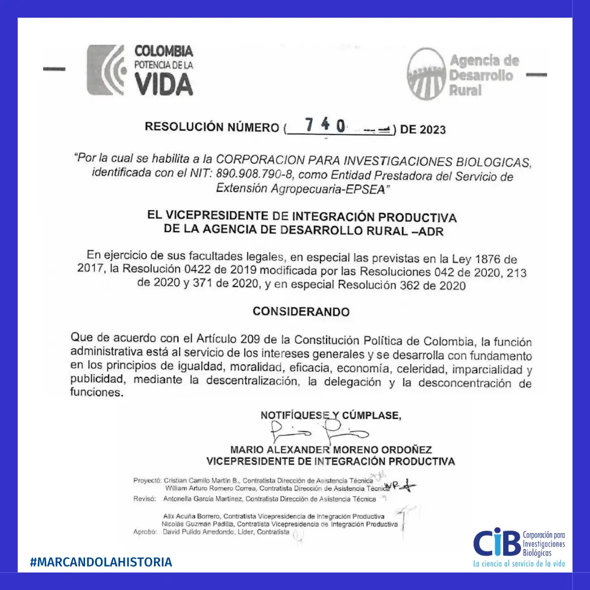 CIB entidad agropecuaria EPSEA