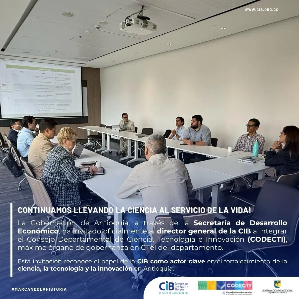 La CIB se integra al CODECTI: un paso firme hacia el liderazgo científico y la transformación territorial en Antioquia