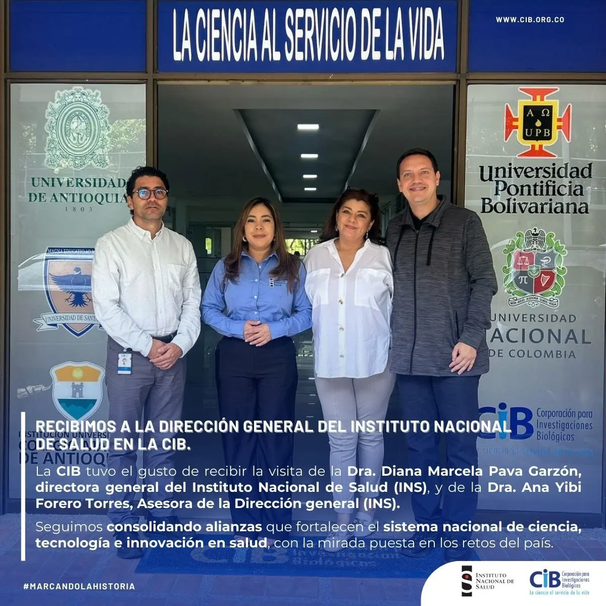 Recibimos a la dirección general del instituto nacional de salid en la CIB